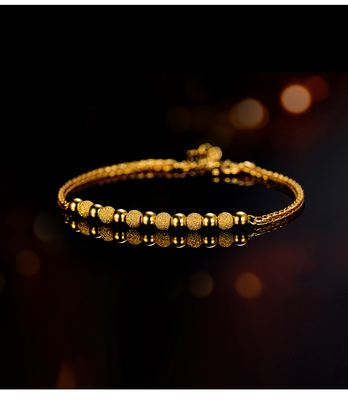 中國珠寶足金9999光砂圓珠手鏈 簡約時尚與永恒傳承的完美融合